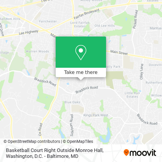 Basketball Court Right Outside Monroe Hall map