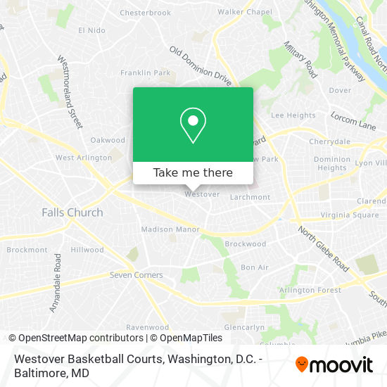 Westover Basketball Courts map