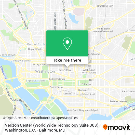 Verizon Center (World Wide Technology Suite 308) map