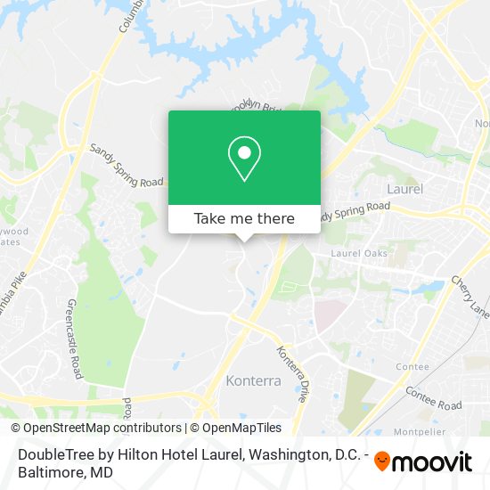DoubleTree by Hilton Hotel Laurel map