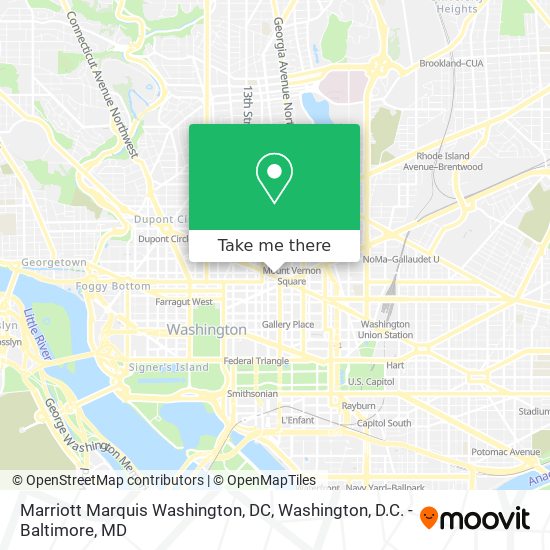 Marriott Marquis Washington, DC map