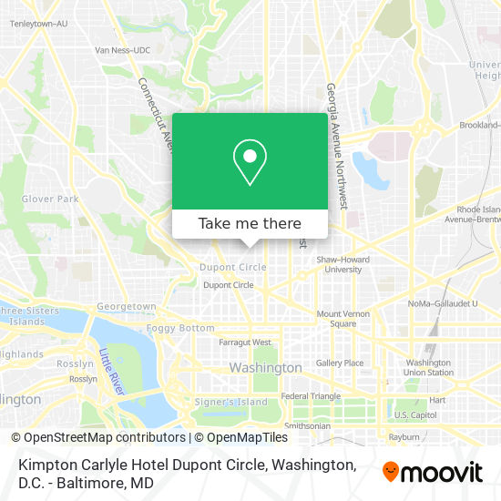 Mapa de Kimpton Carlyle Hotel Dupont Circle