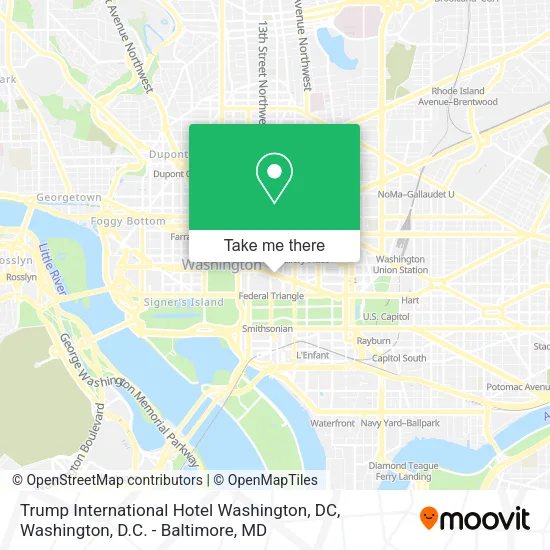 Trump International Hotel Washington, DC map
