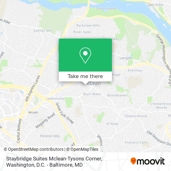 Staybridge Suites Mclean-Tysons Corner map
