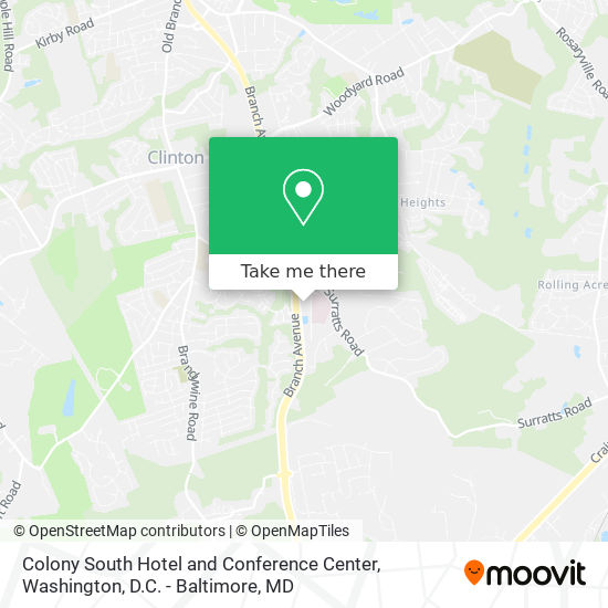 Colony South Hotel and Conference Center map