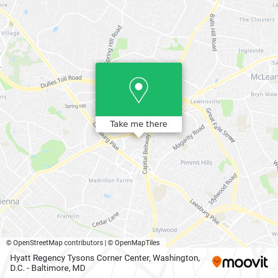 How to get to Hyatt Regency Tysons Corner Center by Bus or Metro?