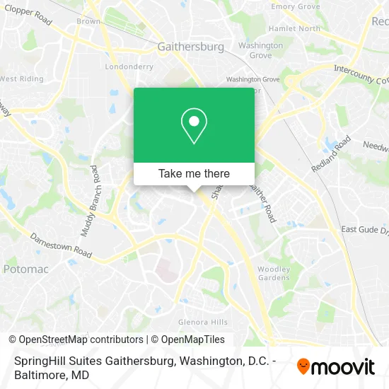 Mapa de SpringHill Suites Gaithersburg