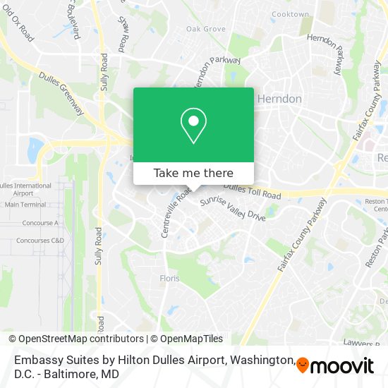 Mapa de Embassy Suites by Hilton Dulles Airport