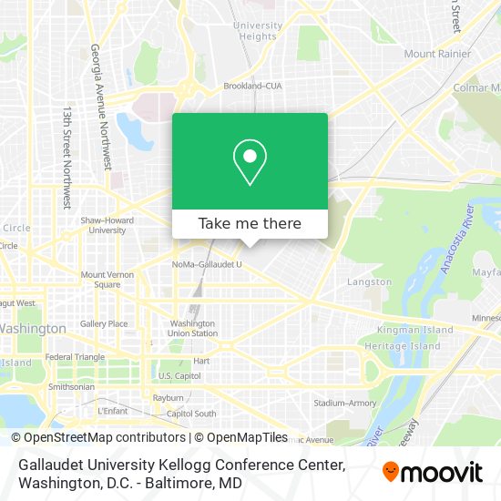 Gallaudet University Kellogg Conference Center map