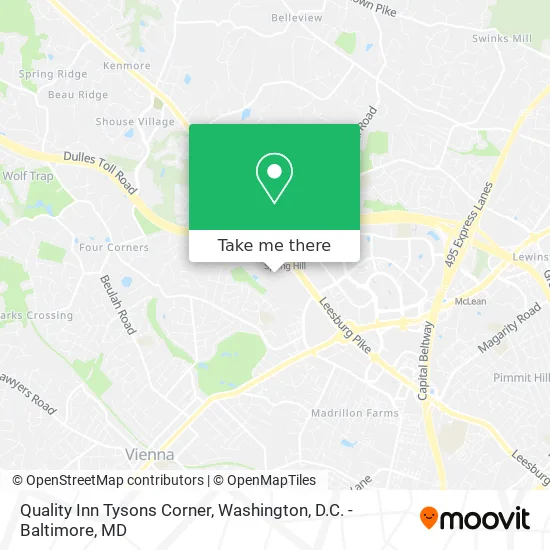 Quality Inn Tysons Corner map