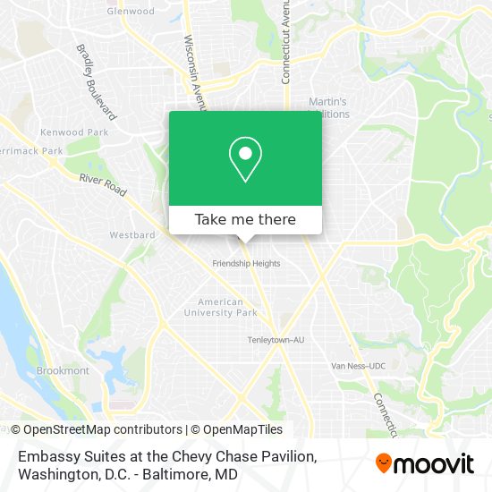 Embassy Suites at the Chevy Chase Pavilion map