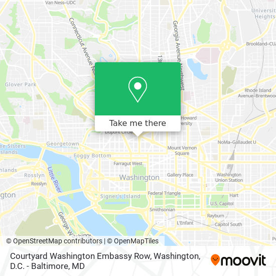 Mapa de Courtyard Washington Embassy Row
