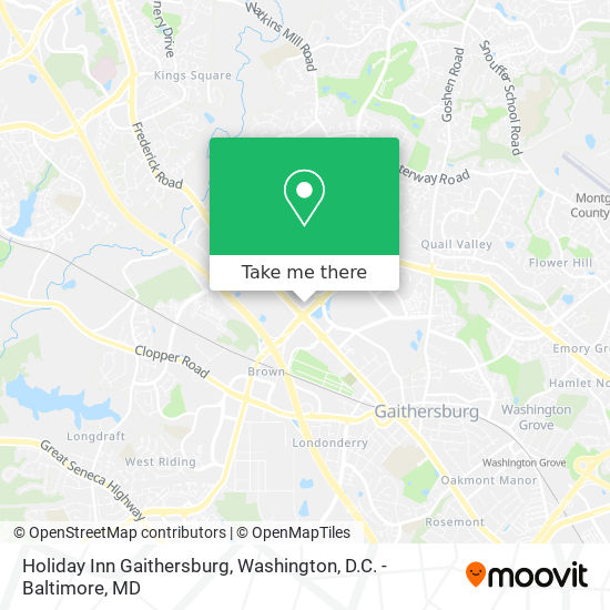 Holiday Inn Gaithersburg map