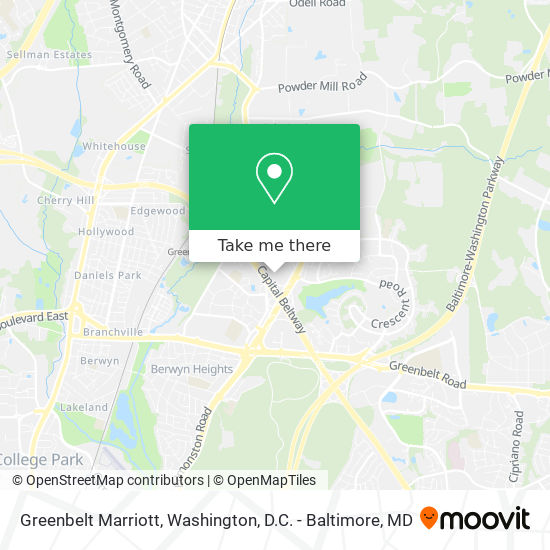 Greenbelt Marriott map