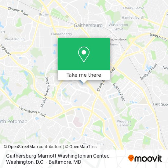 Gaithersburg Marriott Washingtonian Center map