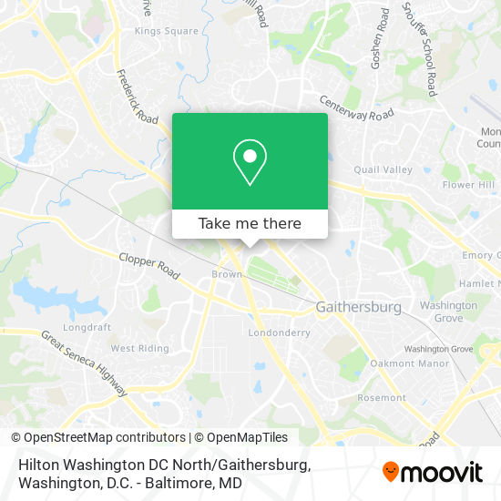 Mapa de Hilton Washington DC North / Gaithersburg
