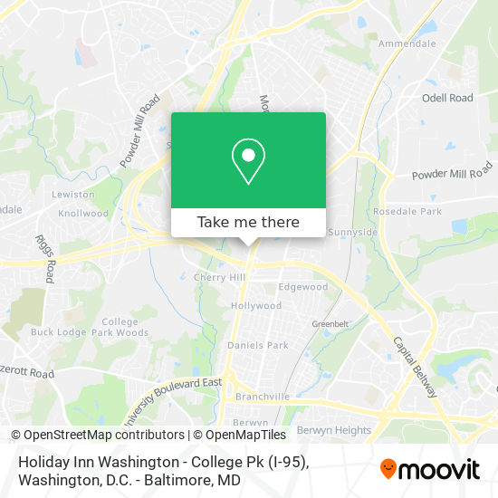 Mapa de Holiday Inn Washington - College Pk (I-95)