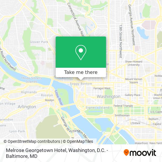 Melrose Georgetown Hotel map