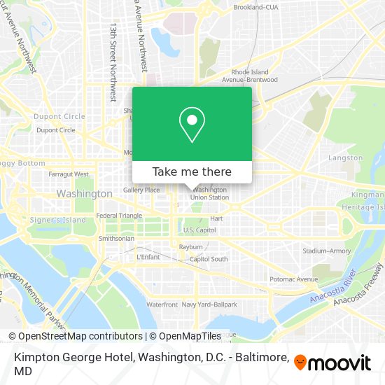 Mapa de Kimpton George Hotel