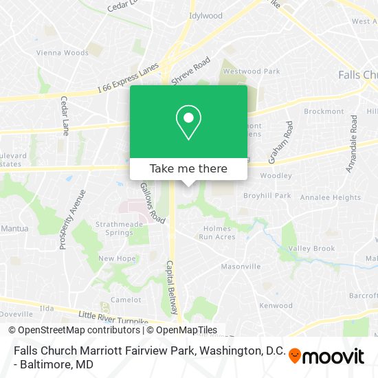 Falls Church Marriott Fairview Park map