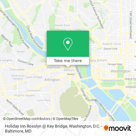 Holiday Inn Rosslyn @ Key Bridge map