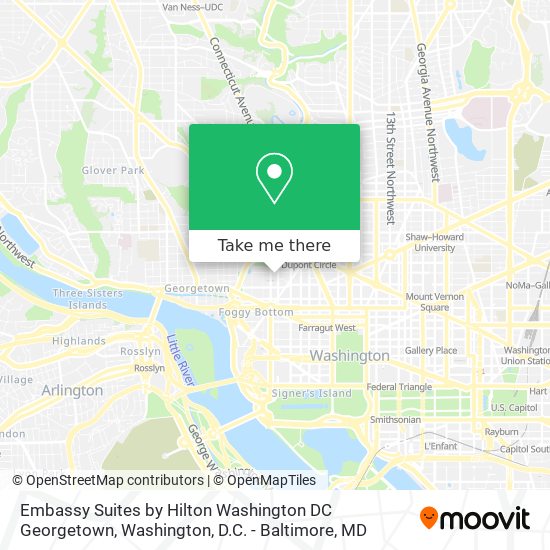 Mapa de Embassy Suites by Hilton Washington DC Georgetown