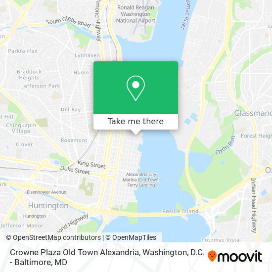 Crowne Plaza Old Town Alexandria map