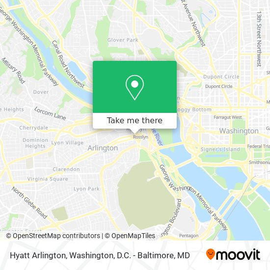 Hyatt Arlington map