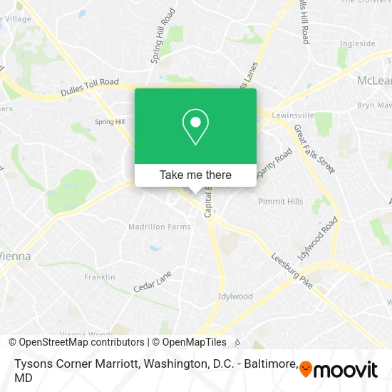 Mapa de Tysons Corner Marriott