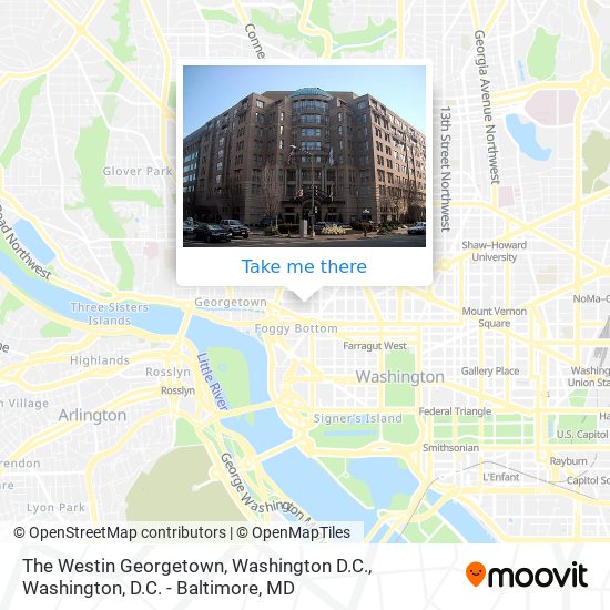 The Westin Georgetown, Washington D.C. map