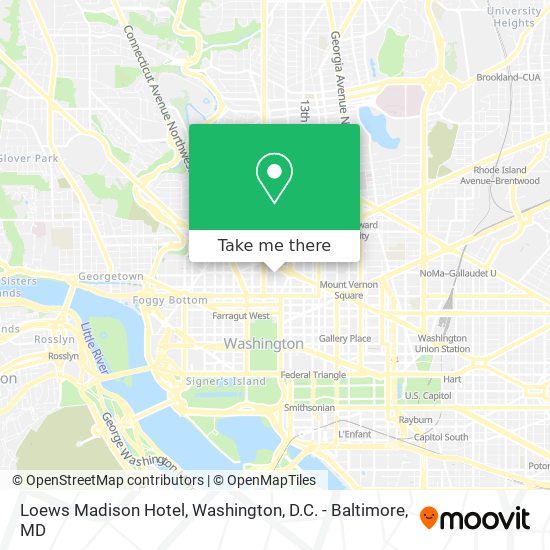 Mapa de Loews Madison Hotel