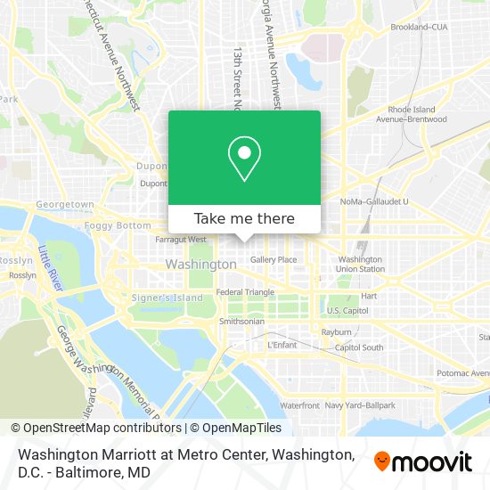 Mapa de Washington Marriott at Metro Center