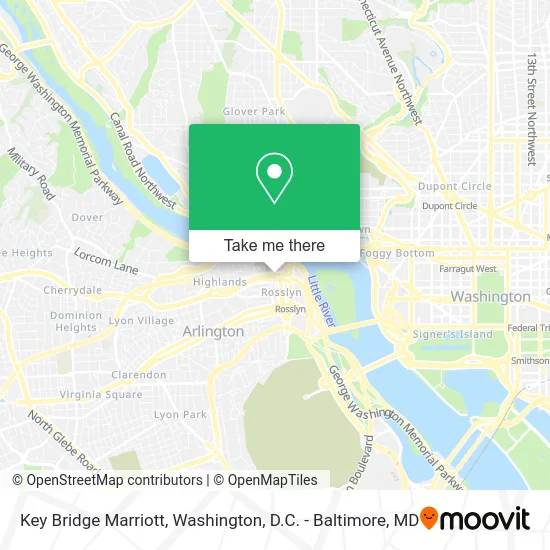 Key Bridge Marriott map