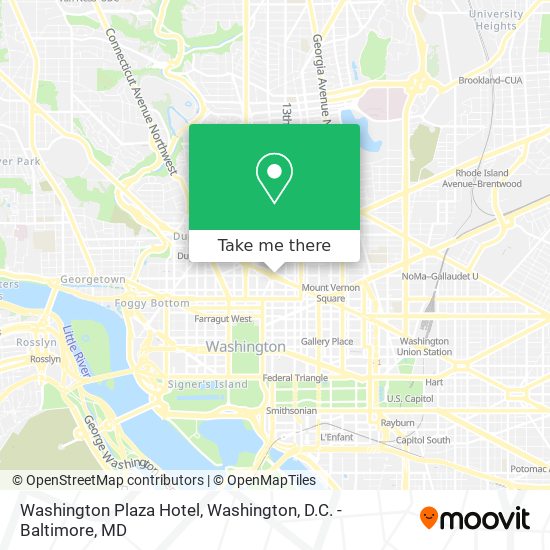 Washington Plaza Hotel map