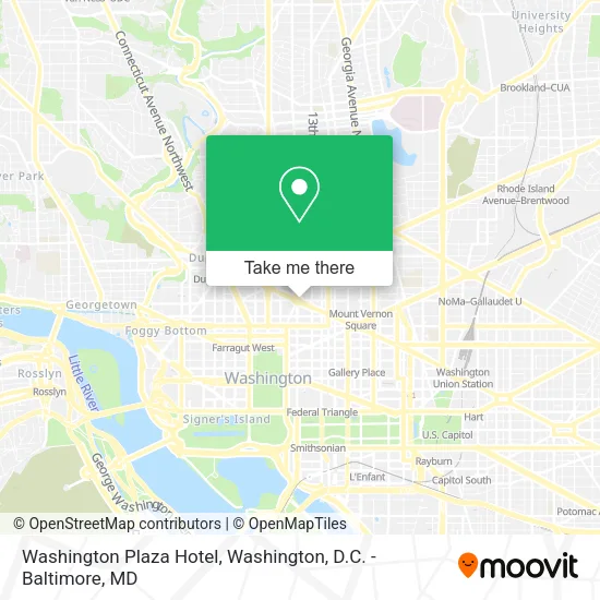 Washington Plaza Hotel map