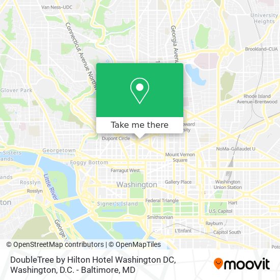 DoubleTree by Hilton Hotel Washington DC map