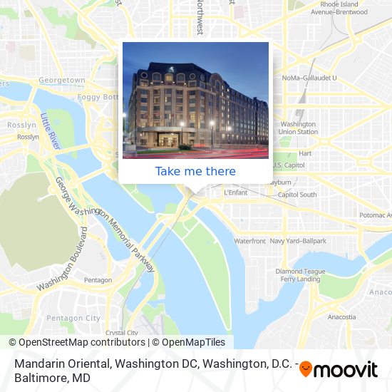 Mandarin Oriental, Washington DC map