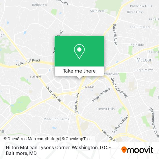 Mapa de Hilton McLean Tysons Corner