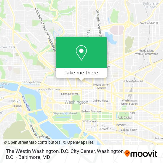 The Westin Washington, D.C. City Center map