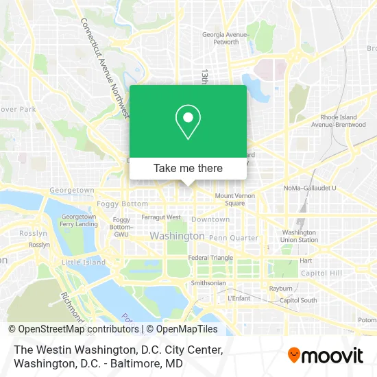 The Westin Washington, D.C. City Center map