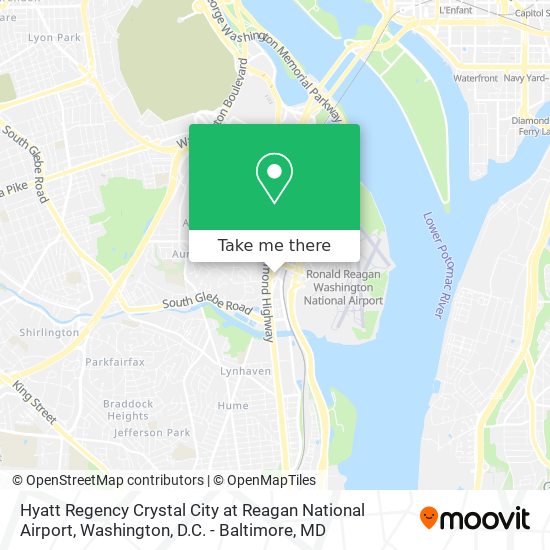 Hyatt Regency Crystal City at Reagan National Airport map