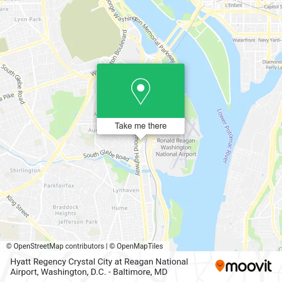 Hyatt Regency Crystal City at Reagan National Airport map
