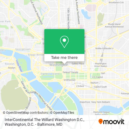 Mapa de InterContinental The Willard Washington D.C.