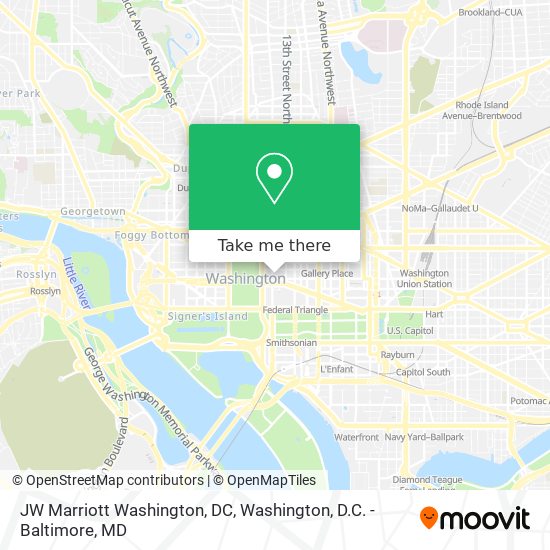 JW Marriott Washington, DC map