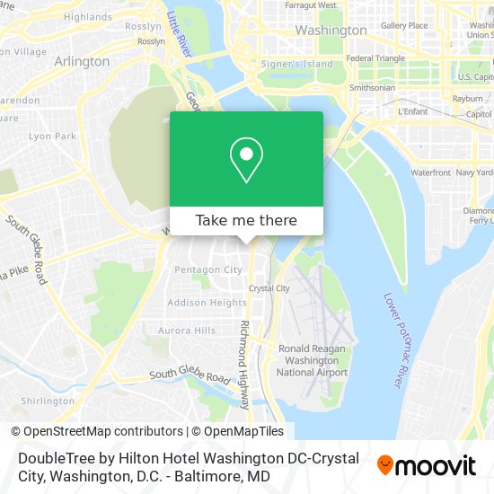 Mapa de DoubleTree by Hilton Hotel Washington DC-Crystal City
