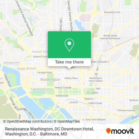 Renaissance Washington, DC Downtown Hotel map