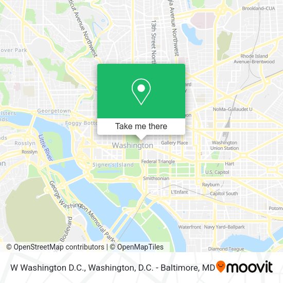 Mapa de W Washington D.C.