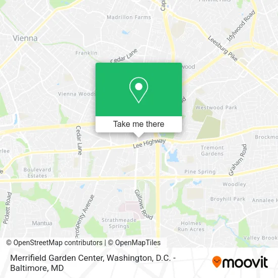 Mapa de Merrifield Garden Center