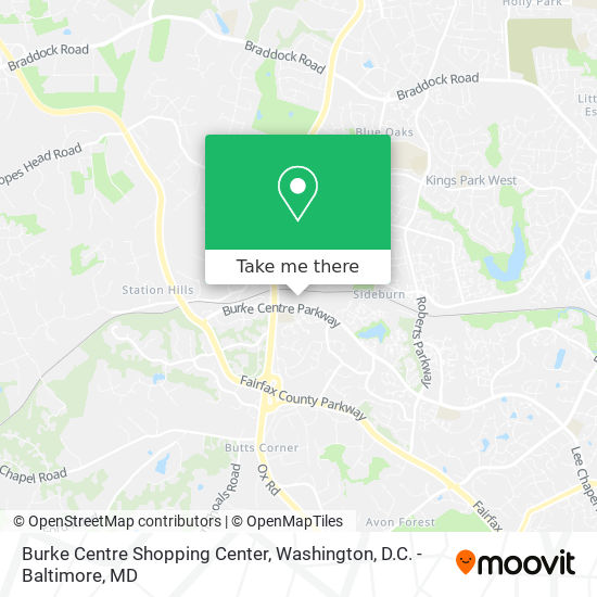 Mapa de Burke Centre Shopping Center