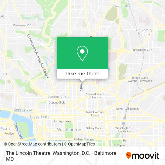 The Lincoln Theatre map